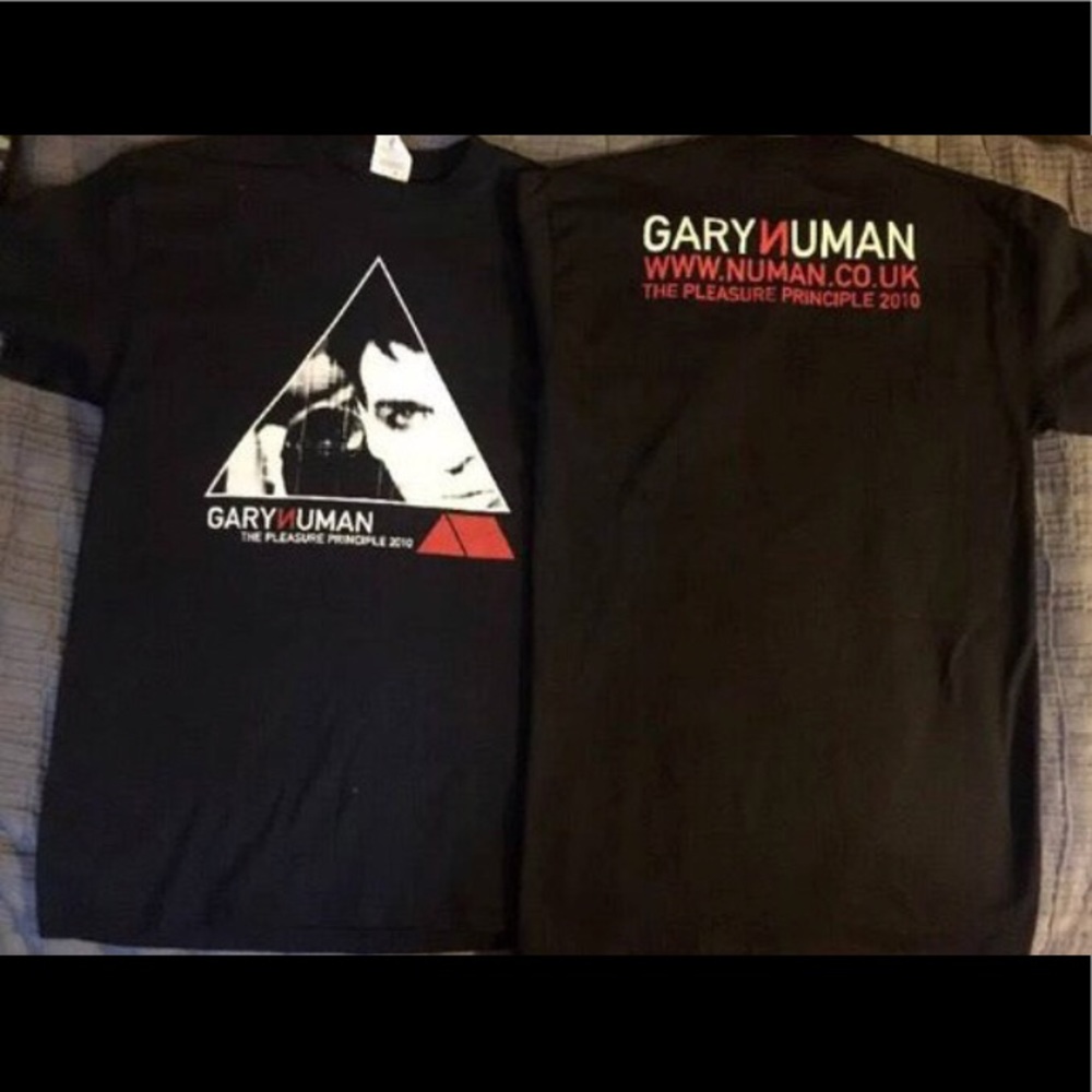 Gary Numan 2010 Pleasure Principle Tour Tshirt Mens Sz L Post-Punk music NEW